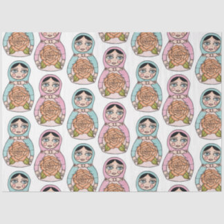 Matryoshka Nesting Doll Babushka Toy Soft Wrap Seidenpapier