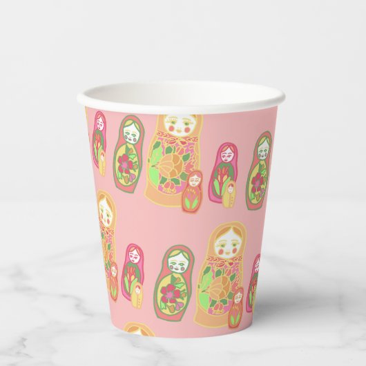Matryoshka Pappbecher (Vorderseite)