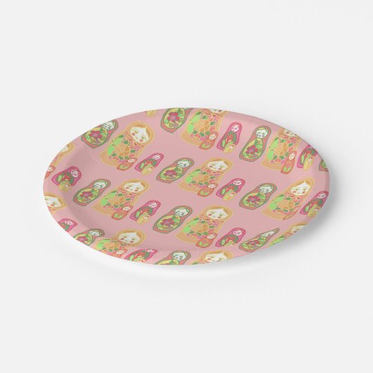 Matryoshka Pappteller (Schrägansicht)