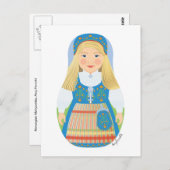 Matryoshka Postcard Postkarte (Vorne/Hinten)