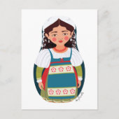 Matryoshka Postcard Postkarte (Vorderseite)