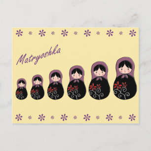 Matryoshka Postcard Postkarte