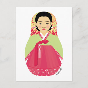 Matryoshka Postcard Postkarte