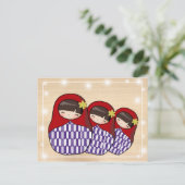 Matryoshka Postcard Postkarte (Stehend Vorderseite)