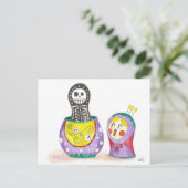 MatryoshKa Postkarte (Stehend Vorderseite)