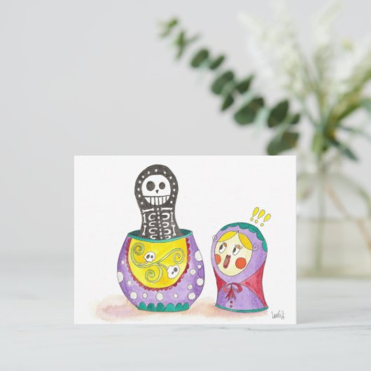 MatryoshKa Postkarte (Stehend Vorderseite)