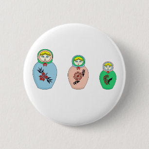 Matryoshka-Puppe Button