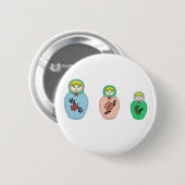 Matryoshka-Puppe Button (Vorne & Hinten)