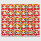 Matryoshka Puppe Geschenkpapier (Flach)
