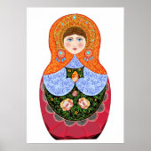 Matryoshka-Puppe in der russischen Volkskunst Khok Poster (Vorne)