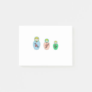 Matryoshka-Puppe Post-it Klebezettel