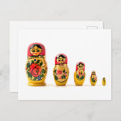 Matryoshka-Puppe Postkarte (Vorne/Hinten)
