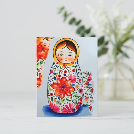 Matryoshka-Puppe, Postüberquerung Postkarte (Stehend Vorderseite)