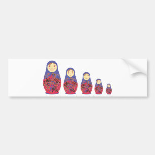 Matryoshka Puppe ~ russische Autoaufkleber