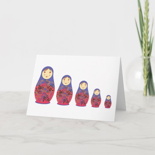 Matryoshka Puppe ~ russische Karte (Vorderseite)