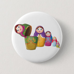 Matryoshka-Puppe - Russisches Muster für "Nested D Button