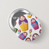 Matryoshka-Puppe - Russisches Muster für "Nested D Button (Vorne & Hinten)