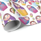 Matryoshka-Puppe - Russisches Muster für "Nested D Geschenkpapier (Rolleneckpunkt)