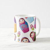 Matryoshka-Puppe - Russisches Muster für "Nested D Kaffeetasse (VorderseiteRechts)