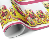 Matryoshka Puppen Geschenkpapier (Rolleneckpunkt)