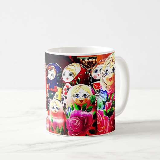 Matryoshka-Puppen Kaffeetasse (VorderseiteRechts)