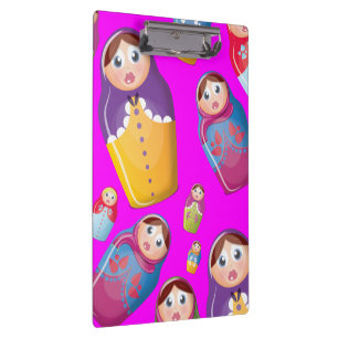 Matryoshka-Puppen Klemmbrett