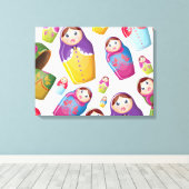 Matryoshka-Puppen Leinwanddruck (Insitu (Holzboden))