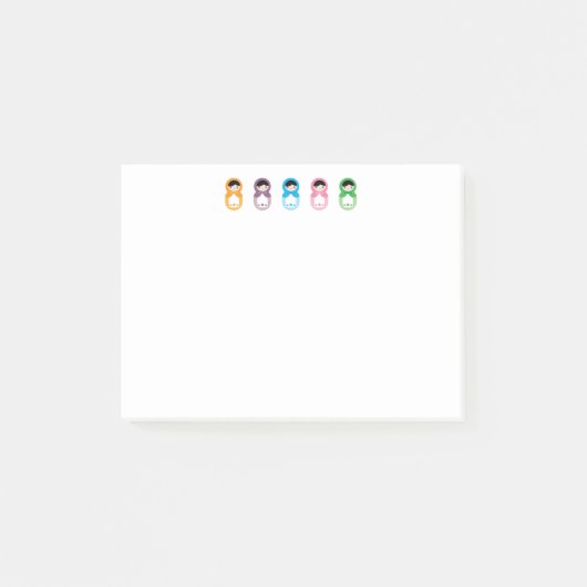 Matryoshka Puppen Post-it Klebezettel (Vorderseite)