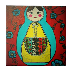 matryoshka russische fliese