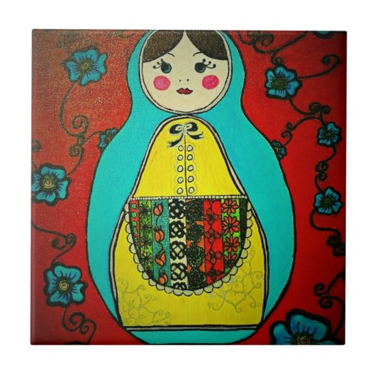 matryoshka russische fliese (Vorderseite)