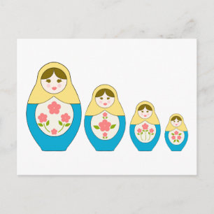 Matryoshka Russische Nesting Dolls Postkarte