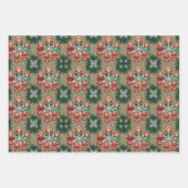 Matryoshka Russische Nesting Puppen Babushka Winte Geschenkpapier Set (Vorderseite)