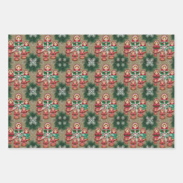 Matryoshka Russische Nesting Puppen Babushka Winte Geschenkpapier Set