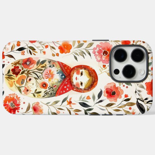 Matryoshka, Russische Puppe Case-Mate iPhone Hülle (Rückseite (Horizontal))