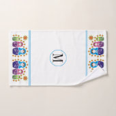 Matryoshka Russische Puppen mit Monogramm Badhandtuch Set (Handtuch)