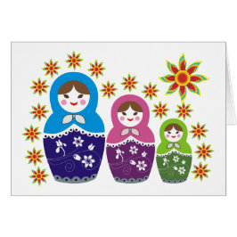 Matryoshka Russische Puppen & Sonnenblumen