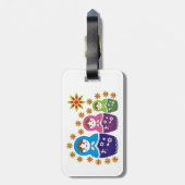 Matryoshka Russische Puppen & Sonnenblumen Gepäckanhänger (Rückseite vertikal)