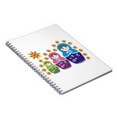 Matryoshka Russische Puppen & Sonnenblumen Notizblock (Rechte Seite)