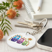 Matryoshka Russische Puppen & Sonnenblumen Schlüsselanhänger (Vorderseite rechts)