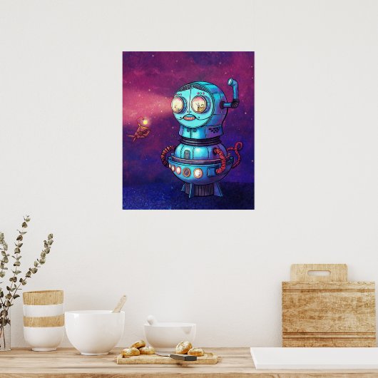 Matryoshka Submarine Robot Poster (Küche)