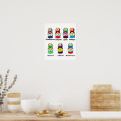 Matryoshka-Tage der Woche Poster (Küche)