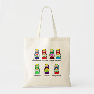 Matryoshka Tage der Woche Tragetasche