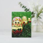 Matryoshka Ukrainische Volkskunst Postkarte (Stehend Vorderseite)