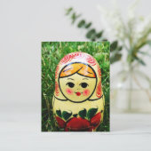 Matryoshka Ukrainische Volkskunst Postkarte (Stehend Vorderseite)
