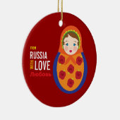 Matryoshka von Russland mit Keramik Ornament (Rechts)