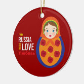 Matryoshka von Russland mit Keramik Ornament (Links)