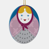Matryoshka Weihnachtsbaum-Verzierung Keramikornament (Rechts)