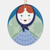 Matryoshka Weihnachtsbaum-Verzierung Keramikornament (Links)