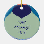 Matryoshka Weihnachtsbaum-Verzierung Keramikornament (Hinten)