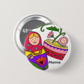 Matryoshkas Baby-junge Mutter Button (Vorne & Hinten)